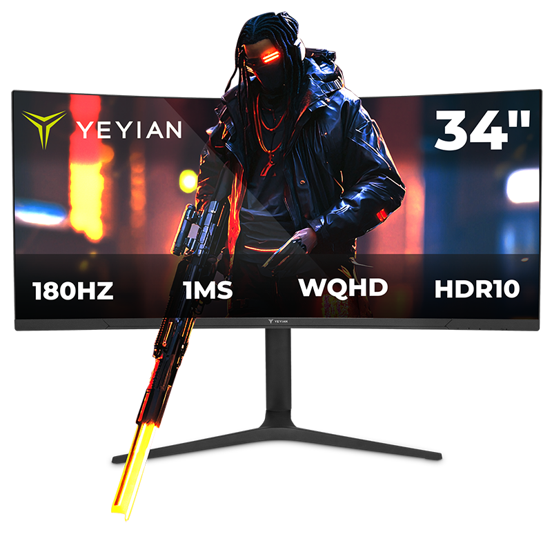 Yeyian Curved Gaming Monitor Proact FV234 34" WQHD 180Hz - SKU YMC-FV234-M1
