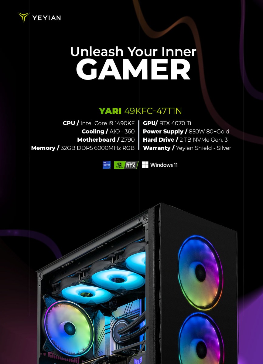 Yeyian Yumi 24F0B-36T1U - Intel Core i5 12400F - 16GB DDR4 - Nvidia RTX 3060 Ti - SKU: YPI-YU24F0B-36T1U