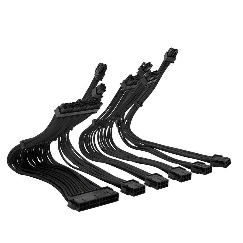 Yeyian PSU Cable de Extensin Kit Kabel Serie 1000  Negro - Modelo KS1000N