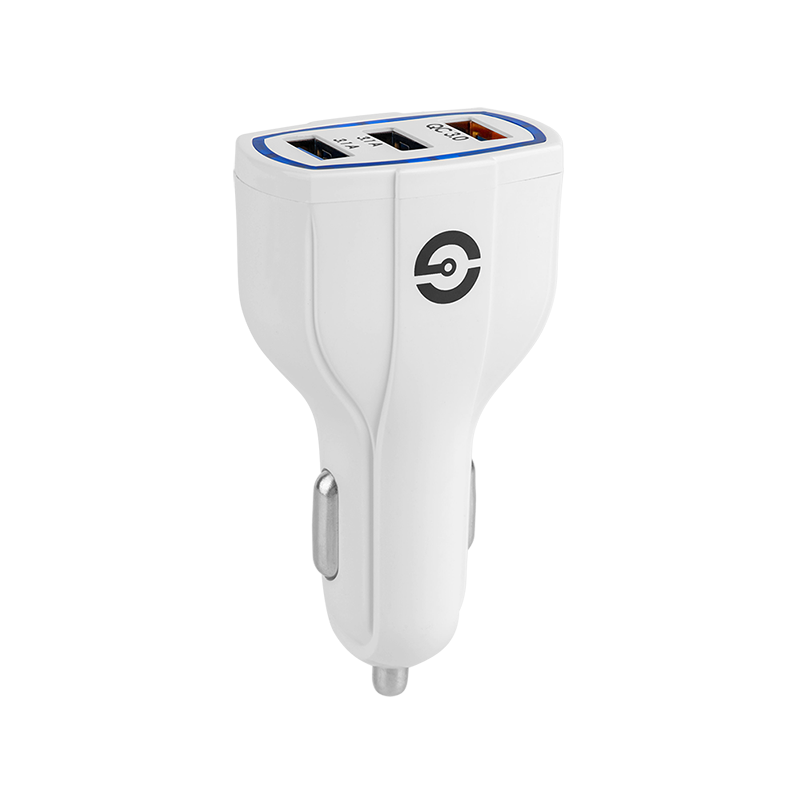 Getttech Cargador para Auto con 3 Puertos USB Vostok  - Modelo: GCC-30FC-01