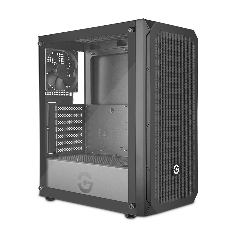 Getttech Gaming Gabinete ASGX1, Midi Tower, ATX/Micro ATX/Mini ITX, 1 Ventilador Instalado, Negro - Modelo: GCM-ASGX1-01BK