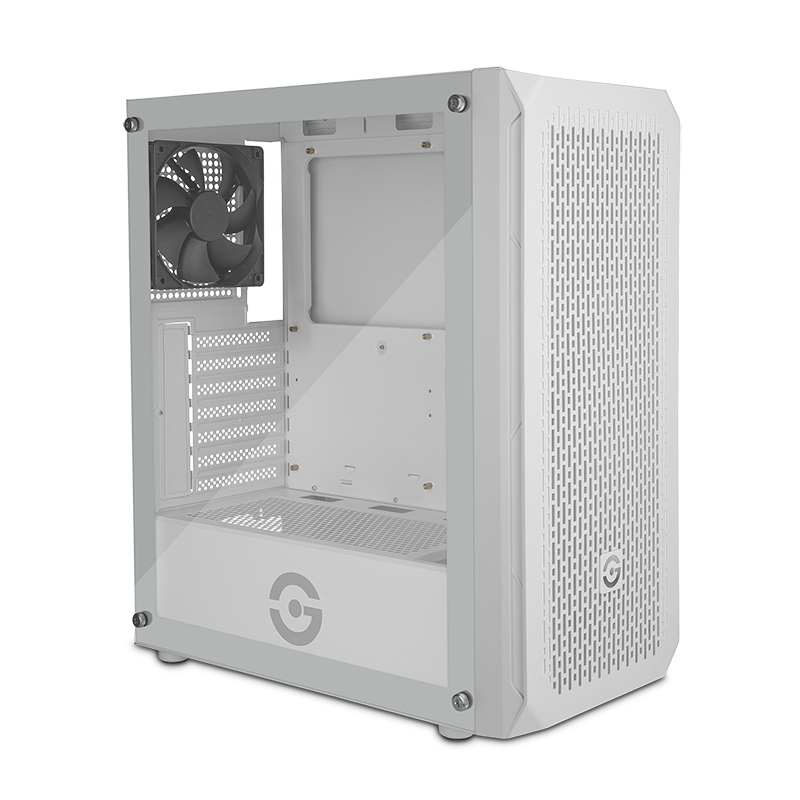 Getttech Gaming Gabinete ASGX1, Midi Tower, ATX/Micro ATX/Mini ITX, 1 Ventilador Instalado, Blanco - Modelo: GCM-ASGX1-01WH