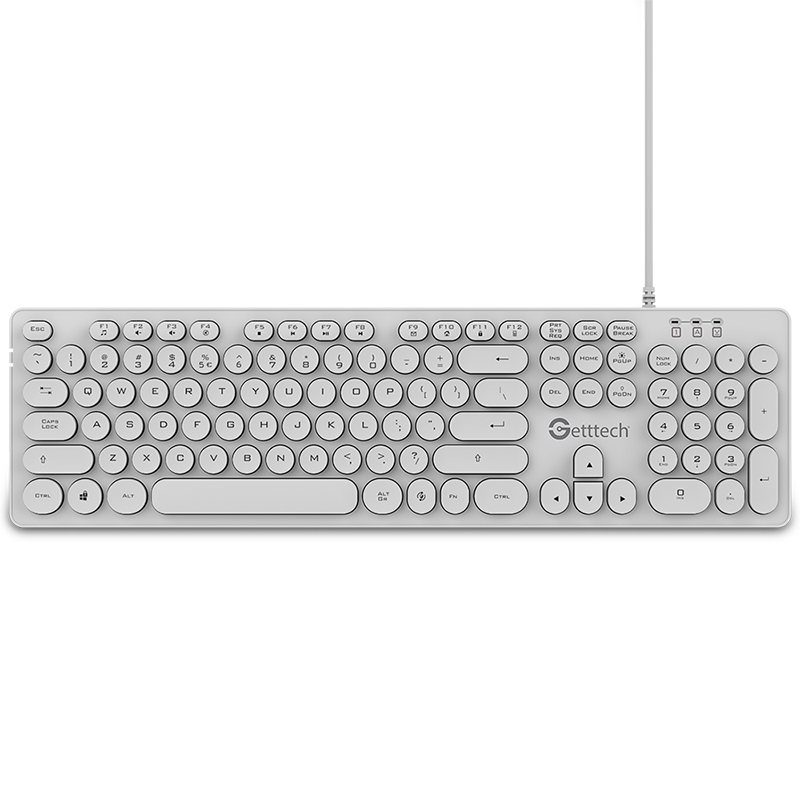 Getttech Teclado Backlit Ignite Blanco - Modelo: GTI-28201B