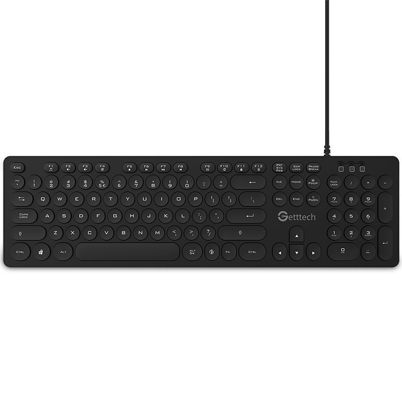 Getttech Teclado Ignite, Alámbrico, USB-A, Gris - Modelo: GTI-28201G