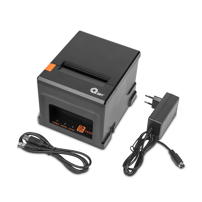 QIAN Thermal Receipt Printer 80mm with USB+LAN - SKU: QOP-T80UL-RI-02