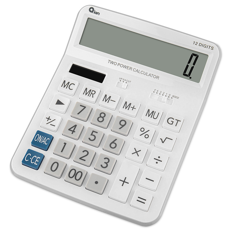 Qian Calculadora de Escritorio, Blanco - Modelo: QYD-164EC-02