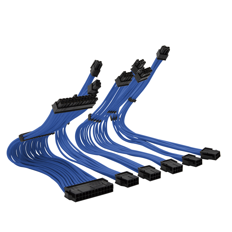 CABLES PSU EXTENSION YEYIAN KS1000A KABEL SERIE 1000 AZUL PARA FUENTE DE PODER