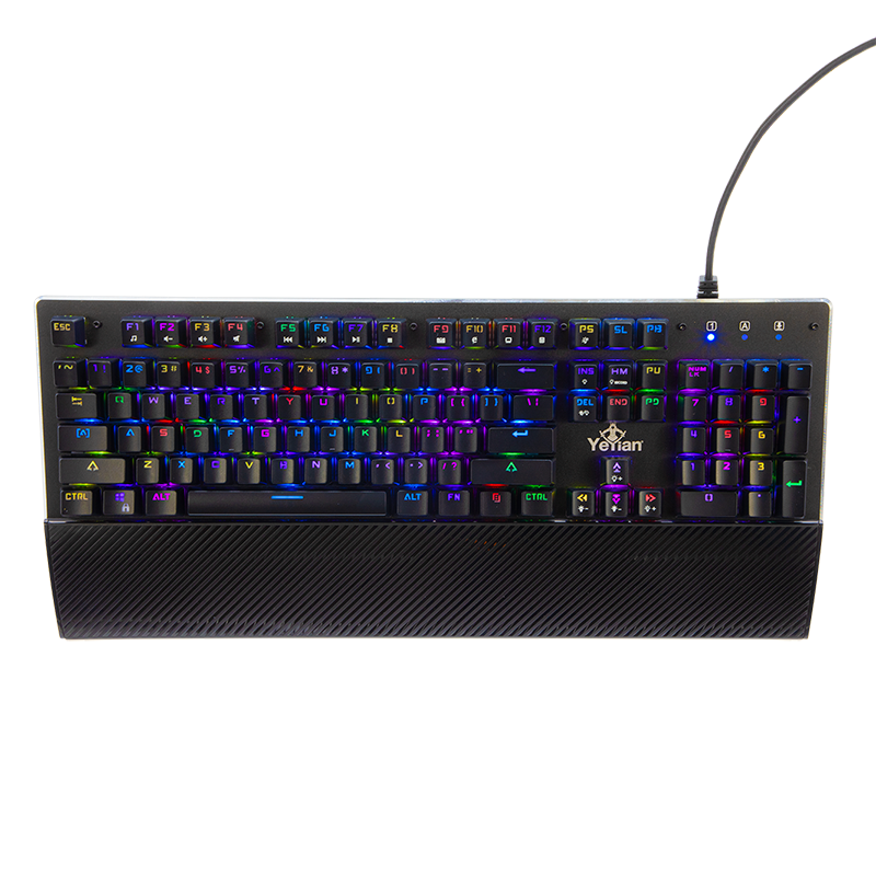 Yeyian Teclado Gamer Flare Serie 2000, Mecánico, RGB, Switch Azul - Modelo: YAT1801