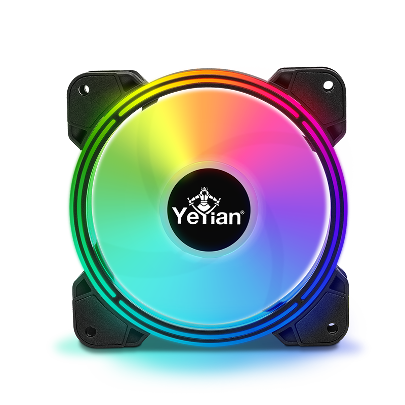 Yeyian Kit de 3 Ventiladores Typhoon LII Master, 120 mm, ARGB, Incluye Control Remoto - Modelo: YCF-3KFS-01