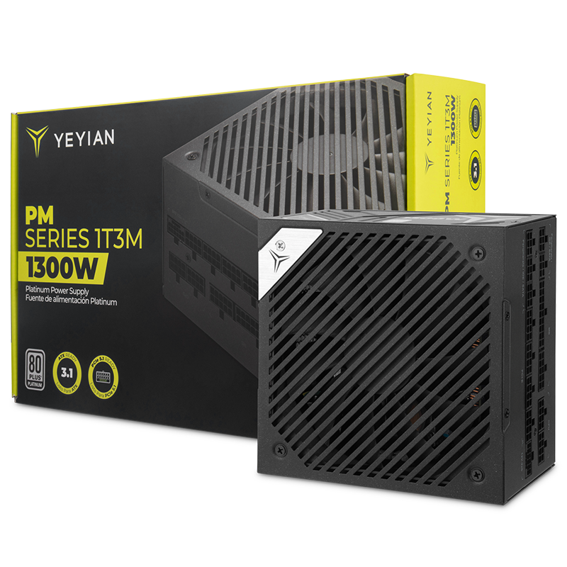 Yeyian Fuente de Poder PM Series 1T3M, 1300W 80 Plus Platinum, ATX 3.1, Modular - Modelo: YFT-1T33M-P1