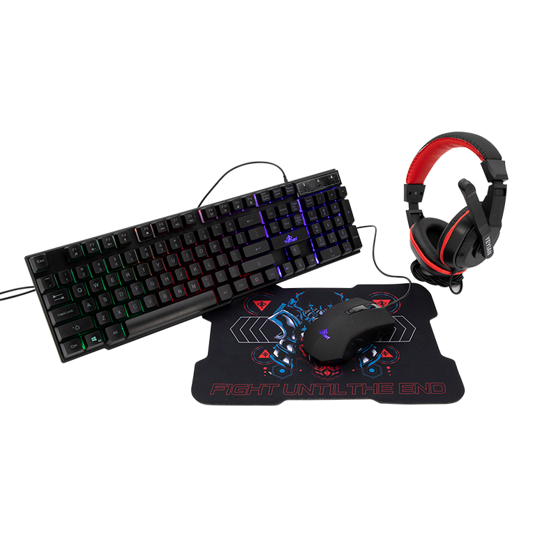 Yeyian Kit de Teclado RGB, Mouse, Headset, Mousepad Hydra Serie 2000 - Modelo: YKH20707