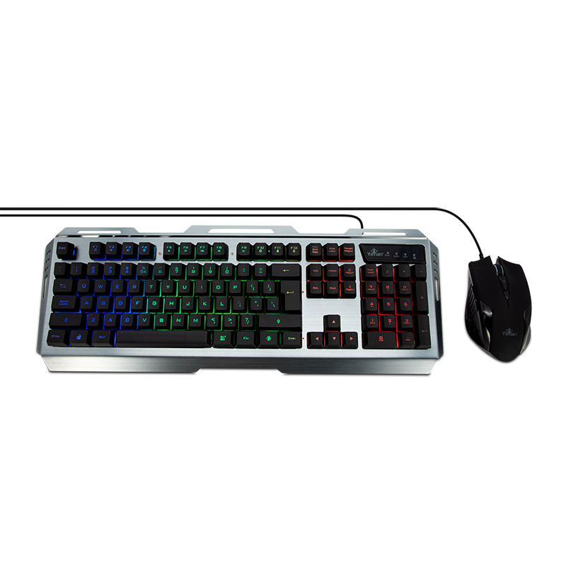 Yeyian Kit de Teclado y Mouse Gamer Phoenix Serie 3000, RGB - Modelo: YKP-20706