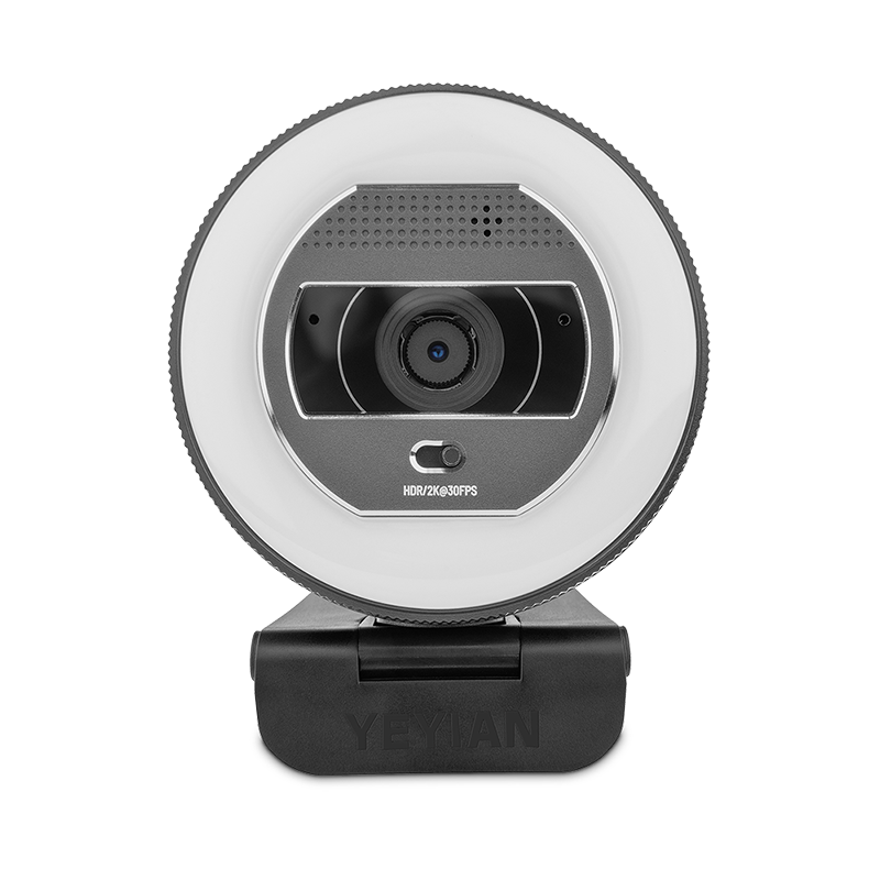 Yeyian Webcam FlexCam, 2560 x 1440 px, HDR, Luz Anular Ajustable, Incluye Control Remoto - Modelo: YPW-QHDAF-M1
