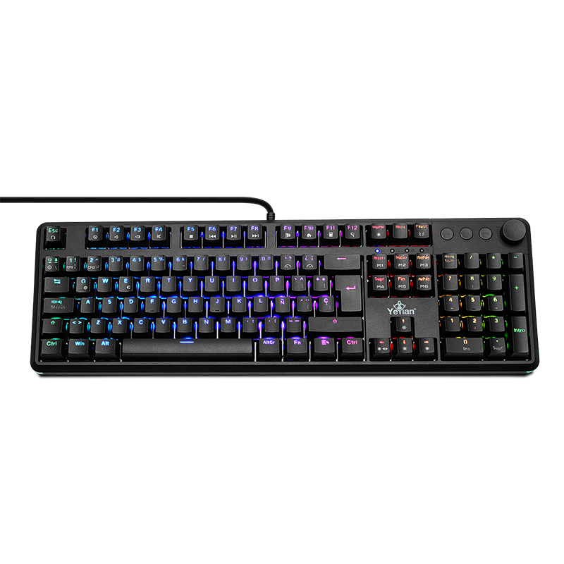 Yeyian Teclado Gamer Asward Serie 3000, Mecánico, RGB, Switch Azul - Modelo: YTM-28208B