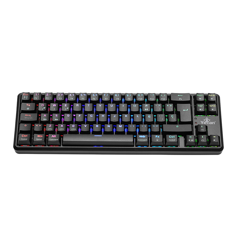 Yeyian TKL Teclado Gamer Akil Serie 3500, Mecánico, RGB, Switch Rojo - Modelo: YTM-28209R